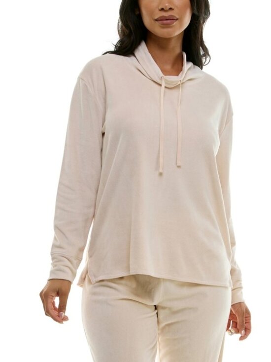 Roudelain Other - Roudelain Womens Long-Sleeve Hooded Velour Pajama Top Crystal Lounge PJ Sz M NWT